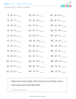 16 – Subtracting 7, 8, 9 & 10 Complex