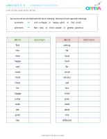 29 – Synonyms & Antonyms