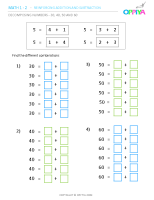 5 – Decomposing Numbers – 30, 40, 50 & 60