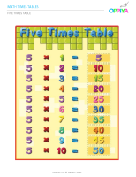 5 – Five Times Table