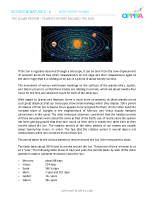 5 – The Solar System – Planets Rotate Around the Sun